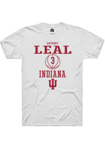 Anthony Leal  Indiana Hoosiers White Rally NIL Sport Icon Short Sleeve T Shirt