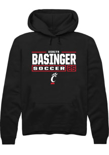 Ashlyn Basinger Rally Mens Black Cincinnati Bearcats NIL Stacked Box Hooded Sweatshirt