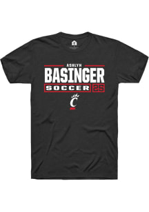 Ashlyn Basinger Black Cincinnati Bearcats NIL Stacked Box Short Sleeve T Shirt