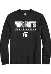Kelis Young-Hunter Rally Mens Black Michigan State Spartans NIL Stacked Box Tee