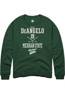 Mikey DeAngelo Rally Mens Green Michigan State Spartans NIL Sport Icon Crew Sweatshirt