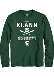 Robert Klann  Michigan State Spartans Green Rally NIL Sport Icon Long Sleeve T Shirt