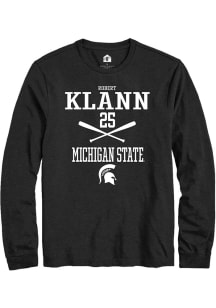 Robert Klann  Michigan State Spartans Black Rally NIL Sport Icon Long Sleeve T Shirt