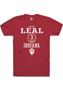 Anthony Leal  Indiana Hoosiers Red Rally NIL Sport Icon Short Sleeve T Shirt