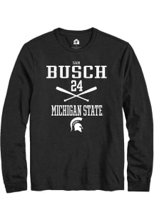 Sam Busch  Michigan State Spartans Black Rally NIL Sport Icon Long Sleeve T Shirt