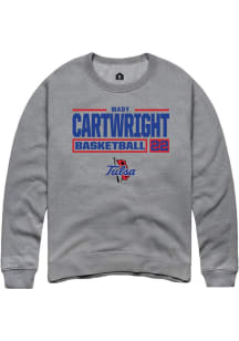 Mady Cartwright Rally Mens Graphite Tulsa Golden Hurricane NIL Stacked Box Crew Sweatshirt