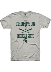 Sam Thompson  Michigan State Spartans Ash Rally NIL Sport Icon Short Sleeve T Shirt