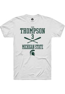 Sam Thompson  Michigan State Spartans White Rally NIL Sport Icon Short Sleeve T Shirt
