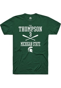 Sam Thompson  Michigan State Spartans Green Rally NIL Sport Icon Short Sleeve T Shirt