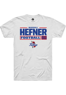 Marshall Hefner White Tulsa Golden Hurricane NIL Stacked Box Short Sleeve T Shirt