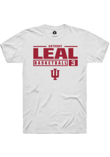 Anthony Leal  Indiana Hoosiers White Rally NIL Stacked Box Short Sleeve T Shirt