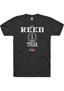 Matt Reed Black Tulsa Golden Hurricane NIL Sport Icon Short Sleeve T Shirt