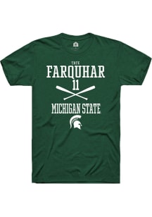 Tate Farquhar  Michigan State Spartans Green Rally NIL Sport Icon Short Sleeve T Shirt