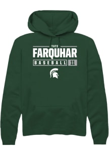 Tate Farquhar  Rally Michigan State Spartans Mens Green NIL Stacked Box Long Sleeve Hoodie