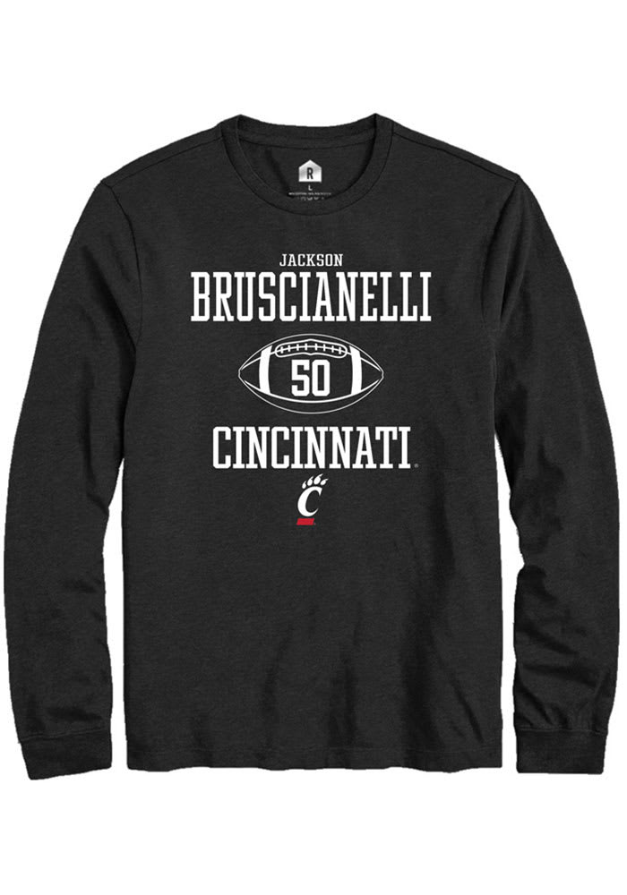 Jackson Bruscianelli Cincinnati Bearcats Black Rally NIL Sport Icon Long Sleeve T Shirt