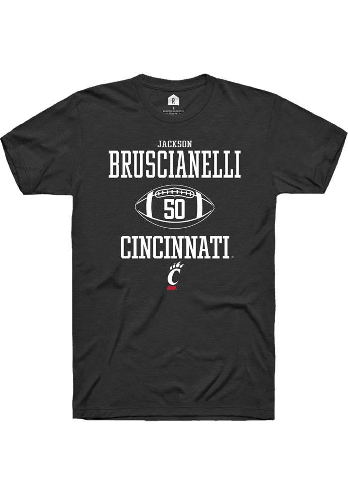 Jackson Bruscianelli Cincinnati Bearcats Black Rally NIL Sport Icon Short Sleeve T Shirt