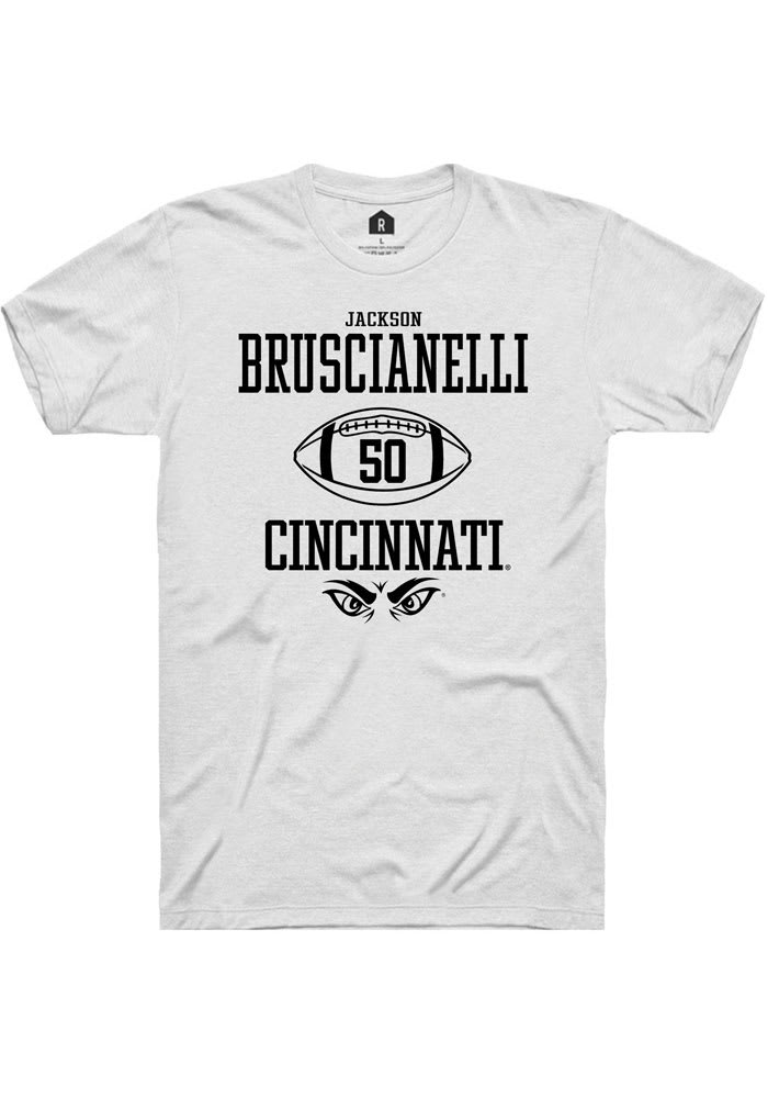 Jackson Bruscianelli Cincinnati Bearcats White Rally NIL Sport Icon Short Sleeve T Shirt