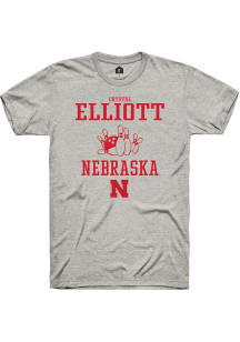 Crystal Elliott Ash Nebraska Cornhuskers NIL Sport Icon Design Short Sleeve T Shirt