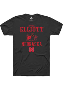 Crystal Elliott Black Nebraska Cornhuskers NIL Sport Icon Design Short Sleeve T Shirt