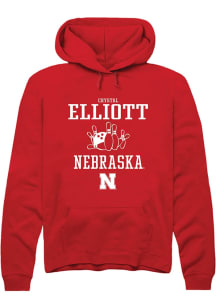 Crystal Elliott Rally Mens Red Nebraska Cornhuskers NIL Sport Icon Design Hooded Sweatshirt