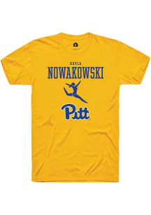Kayla Nowakowski Gold Pitt Panthers NIL Sport Icon Short Sleeve T Shirt