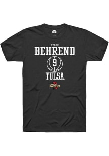 Tyler Behrend Black Tulsa Golden Hurricane NIL Sport Icon Short Sleeve T Shirt