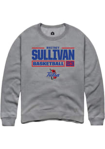 Whitney Sullivan Rally Mens Graphite Tulsa Golden Hurricane NIL Stacked Box Crew Sweatshirt