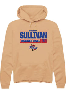 Whitney Sullivan Rally Mens Gold Tulsa Golden Hurricane NIL Stacked Box Hooded Sweatshirt