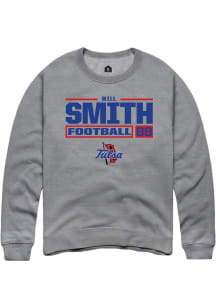 Will Smith Rally Mens Graphite Tulsa Golden Hurricane NIL Stacked Box Crew Sweatshirt