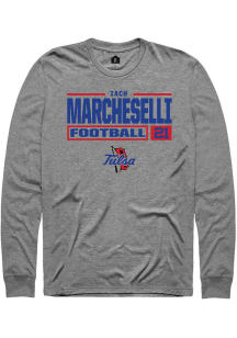 Zach Marcheselli Rally Mens Graphite Tulsa Golden Hurricane NIL Stacked Box Tee