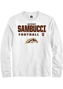 Anthony Sambucci Rally Mens White Western Michigan Broncos NIL Stacked Box Tee