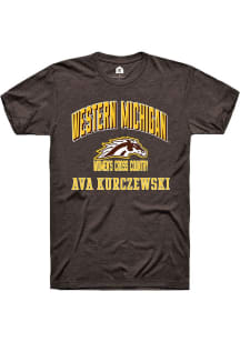 Ava Kurczewski Brown Western Michigan Broncos NIL Arch Logo Short Sleeve T Shirt