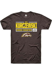 Ava Kurczewski Brown Western Michigan Broncos NIL Stacked Box Short Sleeve T Shirt