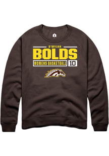 D’Myjah Bolds Rally Mens Brown Western Michigan Broncos NIL Stacked Box Crew Sweatshirt