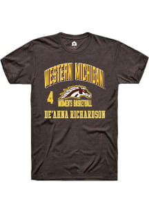 De'Ahna Richardson Brown Western Michigan Broncos NIL Arch Logo Short Sleeve T Shirt