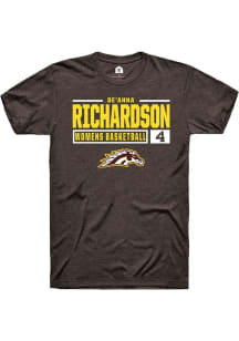 De'Ahna Richardson Brown Western Michigan Broncos NIL Stacked Box Short Sleeve T Shirt