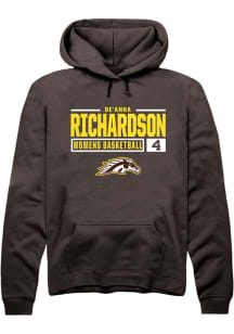 De'Ahna Richardson Rally Mens Brown Western Michigan Broncos NIL Stacked Box Hooded Sweatshirt