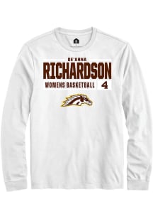 De'Ahna Richardson Rally Mens White Western Michigan Broncos NIL Stacked Box Tee