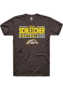 Jeremy Schleicher  Western Michigan Broncos Brown Rally Football NIL Stacked Box Short Sleeve T Sh..