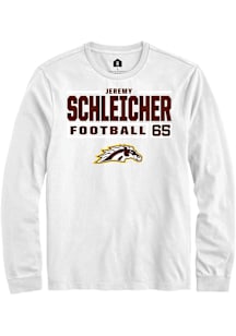 Jeremy Schleicher  Western Michigan Broncos White Rally Football NIL Stacked Box Long Sleeve T Shi..