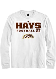 JR Hays Rally Mens White Western Michigan Broncos NIL Stacked Box Tee