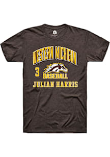 Julian Harris  Western Michigan Broncos Brown Rally NIL Arch Logo Short Sleeve T Shirt