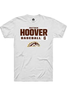 Matthew Hoover White Western Michigan Broncos NIL Stacked Box Short Sleeve T Shirt