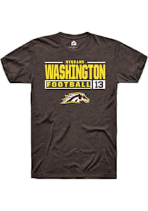 Nyquann Washington  Western Michigan Broncos Brown Rally Football NIL Stacked Box Short Sleeve T S..