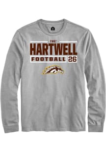 Tre' Hartwell Rally Mens Grey Western Michigan Broncos NIL Stacked Box Tee