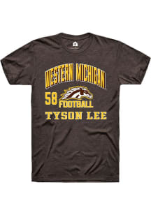 Tyson Lee Brown Western Michigan Broncos NIL Arch Logo Short Sleeve T Shirt