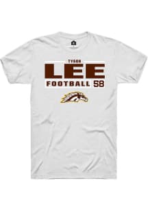 Tyson Lee White Western Michigan Broncos NIL Stacked Box Short Sleeve T Shirt