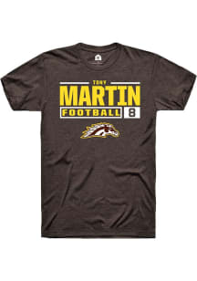 Tony Martin Brown Western Michigan Broncos NIL Stacked Box Short Sleeve T Shirt