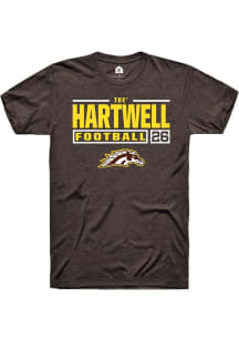 Tre' Hartwell Brown Western Michigan Broncos NIL Stacked Box Short Sleeve T Shirt