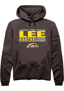 Tyson Lee Rally Mens Brown Western Michigan Broncos NIL Stacked Box Hooded Sweatshirt